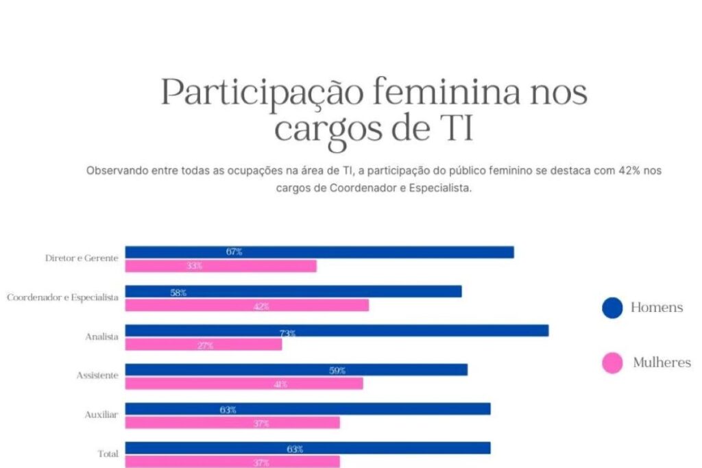 Gráfico - Mulheres na área de TI - Fonte Relatório de Diversidade Brasscom